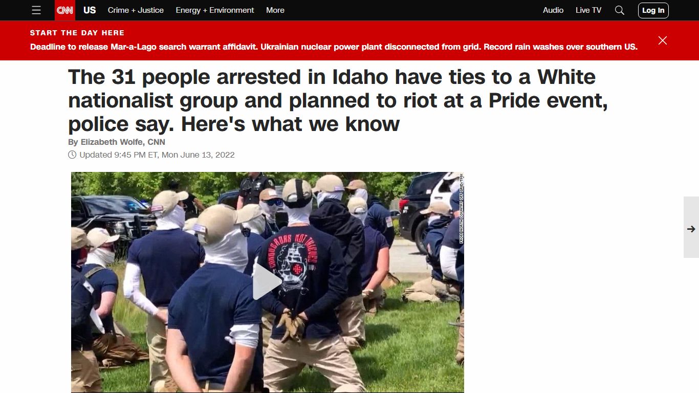 Idaho Pride event: 31 men with ties to Patriot Front were arrested ...